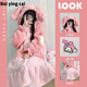 Big children's pajamas 12-15 years old female winter thickened big children's pajamas Lina Bell winter nightgown thickened warm student cute bathrobe Ugly fish Hanton funny plus velvet thickened long ugly fish jumpsuit S/M recommended height 150-165CM