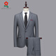 Montagut middle-aged men's suit three-piece suit business casual groomsmen suit groom wedding dress suit jacket 2803 navy two-piece suit two-button double-open M 170 suitable for 100-115 Jin Jin equals 0.5 kg
