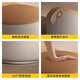 Xiaomi famous craftsman Nordic light luxury living room home bedroom rotating makeup stool low stool internet celebrity simple modern dressing table stool round stool off-white + orange imported cat claw leather - foot pad style