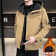 Playboy (PLAYBOY) Outdoor Men's Cotton Clothes Winter Thickened Jackets New Trendy Brand Style Coldproof Clothes Large Size Workwear Jackets Men Black M