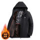 Brand Clearance Winter Velvet Thickened Warm Cotton Clothes Removable Hood Jacket J Black XL 110-130Jin Jin equals 0.5kg