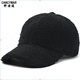 Cancymar trendy brand velvet thickened warm baseball cap for women 2025 winter new fashion versatile large head cap for women black L size 54-58cm