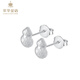 Cuihua pt950 platinum crushed ice gourd women's earrings simple and versatile as a birthday and anniversary gift for your girlfriend and wife, about 1.5g