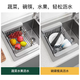 Yusenyi wash basin sink drain rack wash basin storage rack drain basket storage rack filter retractable kitchen supplies (bold and thickened version 2 pieces) 304 drain basket small size