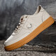 Chaussures pour hommes du printemps et automne Véritable cuir réel vache de vache respirant Tendon de bœuf Sole chaussures Air Force All-Match No. 1 Wheat Color Sports et décontracté 898 blanc 39