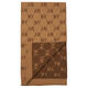 MLB letter printing nylon wool scarf, same style for men and women, couple model, brown brown F basic packaging-no box