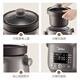 Midea electric stew pot, electric casserole, ceramic soup pot, purple pottery stew pot, bird's nest stew pot, porridge pot, electric cooking pot, baby food supplement pot, 2L hot water quick stew MD-DGE2056