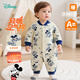 Disney children's clothing infant boys three-layer warm cotton Mickey cartoon warm home jumpsuit Mickey 80cm