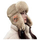 Winter hat for women cycling, cold protection and warmth artifact, windproof and ear protection for cycling, plus velvet and thickened Lei Feng hat, khaki color, one size fits all