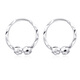 Wanfulong platinum pt950 car flower circle bead earrings platinum ring ornaments for ear piercing new birthday gift for girlfriend Platinum 950 car flower circle bead earrings 1.41g