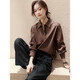 Mohan Yimei classic cotton shirt 2025 autumn new high-end paper man casual slim top for women