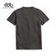 RRL Men's Classic Waffle Knitted Cotton Henley RL90189 001-Black L
