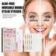 EELHOEEyelid Tape Self-Adhesive, Natural-Looking & Traceless 10 Tapes bottle, double eyelid tape, Y-shaped push stick, clip