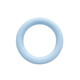 Silicone teether food grade hole ring chewing gum for babies to prevent falling off and bite during oral period, white