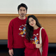 G.duck Little Yellow Duck 2026 Year of the Horse red parent-child sweatshirt new Chinese style family of three or four New Year's celebration clothes Xiao Ma Baoqian sweatshirt 165 S