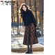 Woodpecker (TUCANO) enters winter with a complete set of 2025 new style ladies' contrasting color sweater plaid skirt age-reducing suit for women top + skirt XL recommended 120Jin Jin equals 0.5kg -145Jin Jin equals 0.5kg within