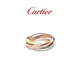Cartier Trinity series ring small model 18K white gold rose gold gift B4235100-51