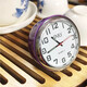 Mini Quartz Small Table Clock Desktop Ornament Portable Simple Creative Silent Bedside Student Exam Car Watch Purple