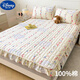 Disney (Disney) pure cotton summer skirt bed sheet three-piece set cotton bedspread baby type A bed cover mattress dust cover 2024 new Loli breathable and comfortable skin-friendly naked sleeping three-piece set pillowcase 1 pair 150cm*200cm