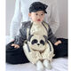 Baby winter clothes, super cute and stylish, boy baby jumpsuit, autumn and winter jacket, infant and toddler winter outing clothes, uniform color, 80cm, 7-11 months