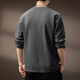MAGIOPY luxury high-end brand men's American retro Henry long-sleeved sweater men's spring and autumn new fashion brand T-shirt dark gray S recommended weight 95-115Jin Jin equals 0.5 kg