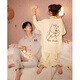 Gong Die Light and Soft Disney Puff Bear Couple Pajamas Women's Spring and Autumn Long Sleeve Men's Homewear Set