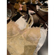 嗲嗲 inner wear Christmas wear lace camisole women's lace hollow top with breast pads off-white (first batch) ready stock M