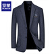 ROMON Light luxury men's casual suit for middle-aged men 2025 spring and autumn new style small suit jacket versatile anti-wrinkle top Navy blue M (175) Recommended weight (Jin Jin equals 0.5 kg) 125-143