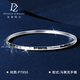 Duozun pt950 genuine platinum bracelet for women, platinum mosaic bracelet, concubine bracelet, light style niche gift, inner diameter 52mm, weight 5.5-6.5g, thickness about 2.8mm