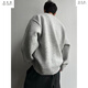 Wu Quanwan light gray Henry collar velvet sweater men's autumn and winter lazy style sweater thickened American polo gray velvet upgraded version 95 users choose gray 2XL