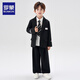 Romon children's suit suit British flower girl dress boy college style casual suit piano performance suit black 120