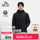Pelliot outdoor light rib down jacket men's 800 fluff goose down windproof jacket women's assault liner 115408005 black 2X