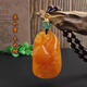 Hundred-year-old Fengxiang original stone, old beeswax amber, ethnic feng shui drops, men's and women's safe buckle safe and sound brand necklace, gourd