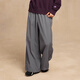 Champion [Même modèle de Ding Yuxi] Champion Pantalon de tissage de travail pour femmes 2025 Automne Nouveaux jambes larges pantalons décontractés Pantalon de marque Trendy Grey L Grey L