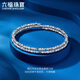 Lukfook Jewelry Platinum 950 Sky Stars Carved Beads Double Circle Elastic Oval Chaise Bracelet Platinum Bracelet Price HEP0005DS 13.23 grams (including labor cost 1363 yuan)
