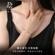 Duozun pt950 genuine platinum bracelet for women platinum star bracelet new bracelet Valentine's Day birthday gift 6.46g length 15-18cm adjustable