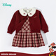 Disney Children's Clothing Winter Girls' Sweater Dress Prep Two-piece Christmas and New Year's Eve Suit Red 100