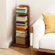 半厘全实木书架立式隐形置物架客厅防倾倒收纳架子家用靠墙窄缝小书柜 全实木原木色-5层隐形书架