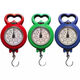 Portable scale, spring scale, fishing scale, small scale, household portable hook for grocery shopping, weighing high-precision mini luggage scale 10kg, mini portable scale - mixed colors - 1 piece