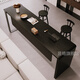 Yuhao living room light luxury bar high table home solid wood long table dining table partition bar desk with carbon steel baffle size and color support customization