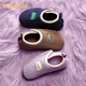 BALABALA baby cotton slippers bag with winter children indoor floor slippers home warm cotton shoes for middle-aged and older children, navy blue 25, inner length 15cm, suitable for feet 14.5-15cm long
