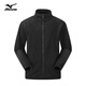 Mizuno outdoor jacket men's three-in-one jacket tops windproof and warm detachable mountaineering jacket for couples, black L