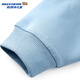 Skechers boys' knitted pullover sweatshirt autumn and winter plus velvet to keep warm and fashionable versatile long-sleeved top P424B005 light antique blue /04B2 160