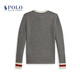 Polo Ralph Lauren Boys' Fall 25 Waffle Knitted Cotton Henley RL43858 020-Gray M