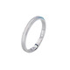 Laofu gold platinum fixed mouth cat eye plain ring, simple and versatile plain ring, about 2.5g, ring number 13