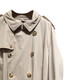 Burberry (BURBERRY) FW23 solid color double-breasted lapel mid-length long-sleeved windbreaker men's beige beige one size 48