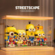 IXJSN Internet celebrity street view Minions are compatible with LEGO building blocks, children's educational assembling small particle desktop ornaments birthday gifts, Minions with big eyes and cuteness/Internet celebrity street view building blocks/suitable for gifts, Minions 4-in-1, exquisite color box