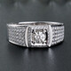 FR platinum men's ring diamond ring men's diamond ring luxury group setting PT950 platinum ring diamond ring 520 gift recommended main diamond 30 points + secondary diamond 50 points IJ color