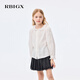RBIGX children's clothing lace collar long-sleeved shirt sweet top white 150