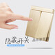 ZHONGXING ZDG switch G9 brushed champagne gold frameless large panel household 86 type Chinese classical style home decoration socket 4 open single control